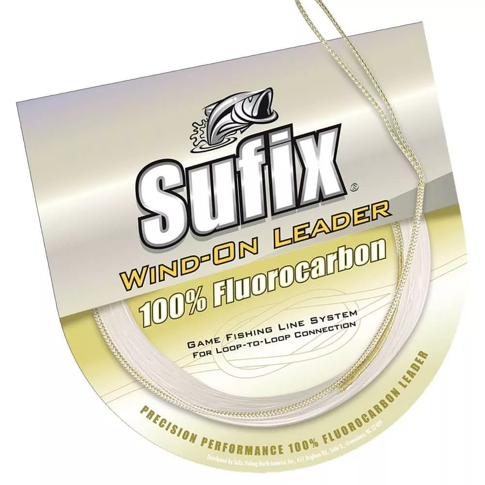 Sufix Wind-On 100% Clear Fluorocarbon Leader – 30lb – 11 Yards – 700-030F