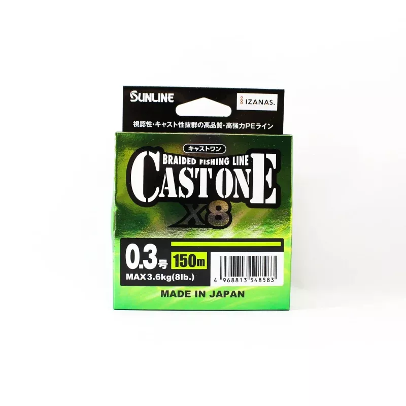 Sunline P.E Line X8 Cast One HG 150M P.E 0.3 5lb Light Green (8583)