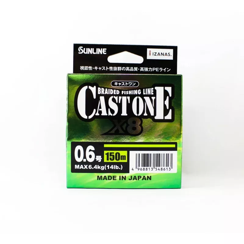 Sunline P.E Line X8 Cast One HG 150M P.E 0.6 10lb Light Green (8613)