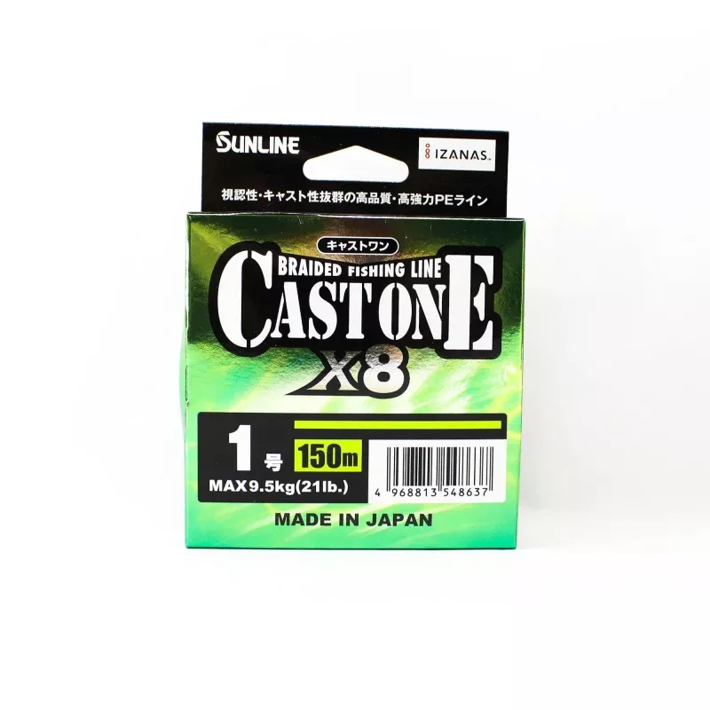 Sunline P.E Line X8 Cast One HG 150M P.E 1 16lb Light Green (8637)