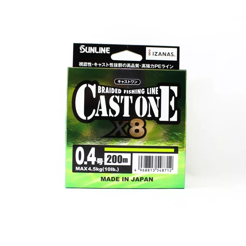 Sunline P.E Line X8 Cast One HG 200M P.E 0.4 6lb Light Green (8712)