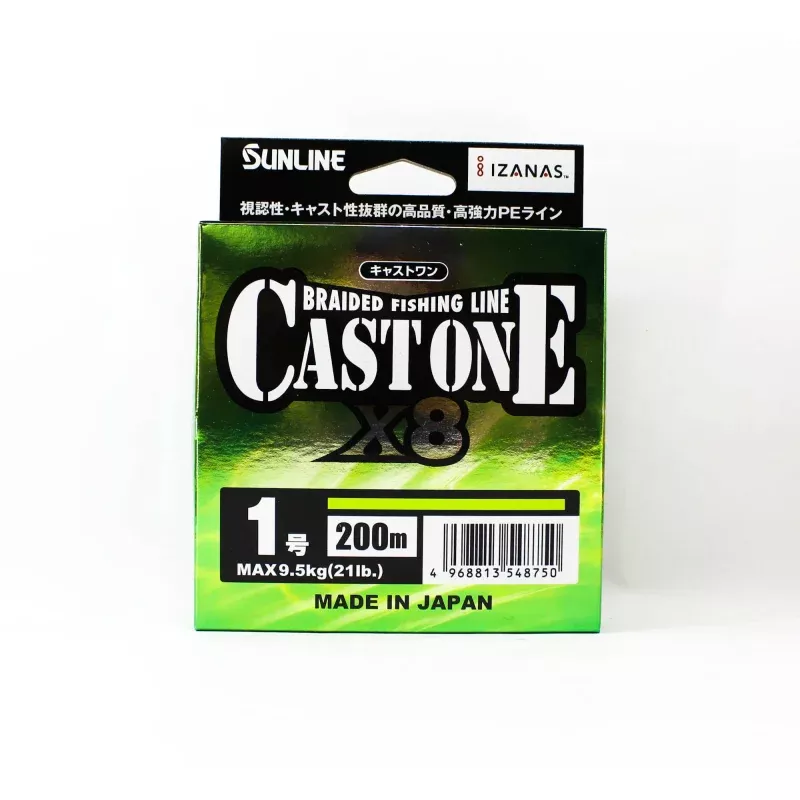 Sunline P.E Line X8 Cast One HG 200M P.E 1 16lb Light Green (8750)