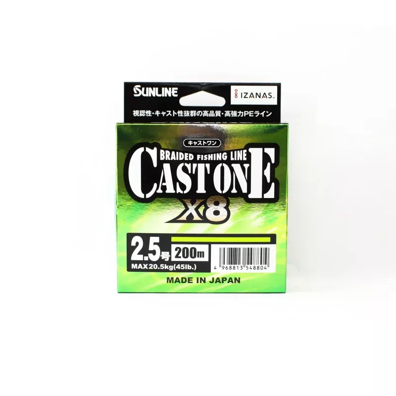Sunline P.E Line X8 Cast One HG 200M P.E 2.5 40lb Light Green (8804)