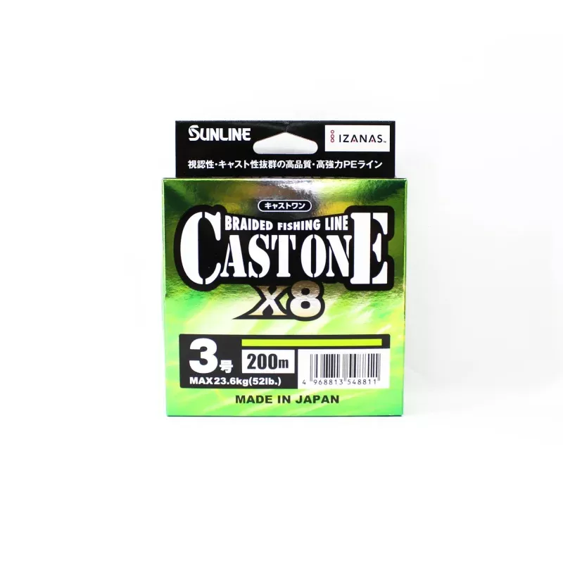 Sunline P.E Line X8 Cast One HG 200M P.E 3 50lb Light Green (8811)