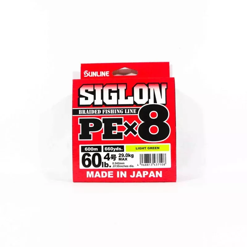 Sunline P.E Line X8 Siglon 600M P.E 4 60LB Lime Green (7108)