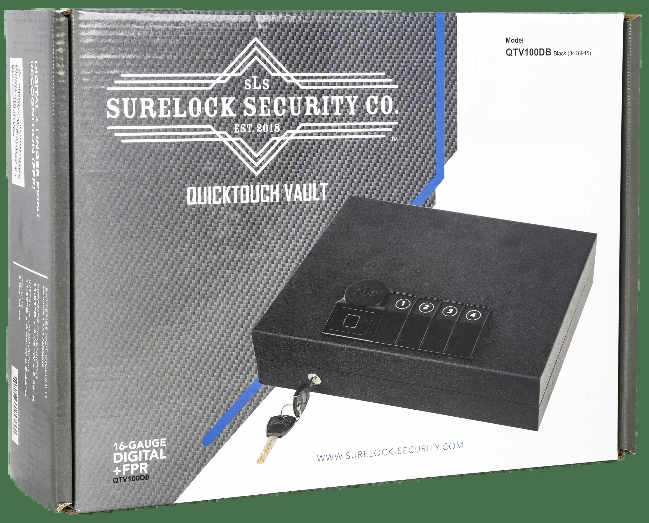 Surelock (dansons Us Llc) Quicktouch, Surelock 3418945 Quicktouch Vault-model 100 Dig/bi