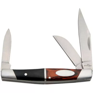 SZCO 210963-3 3 Blade Pen Folder Knife, 3.5 Inches, Black