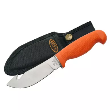 Szco 9.25″ Fixed Orange Hunters Choice Guthook Hunting Knife