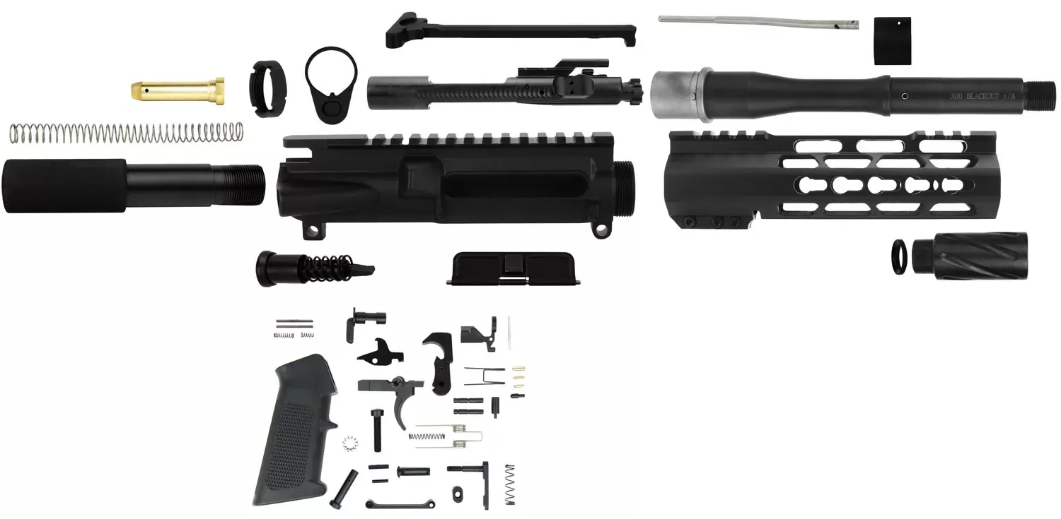 TacFire AR-15 Pistol Build Kit KeyMod 300 Blackout
