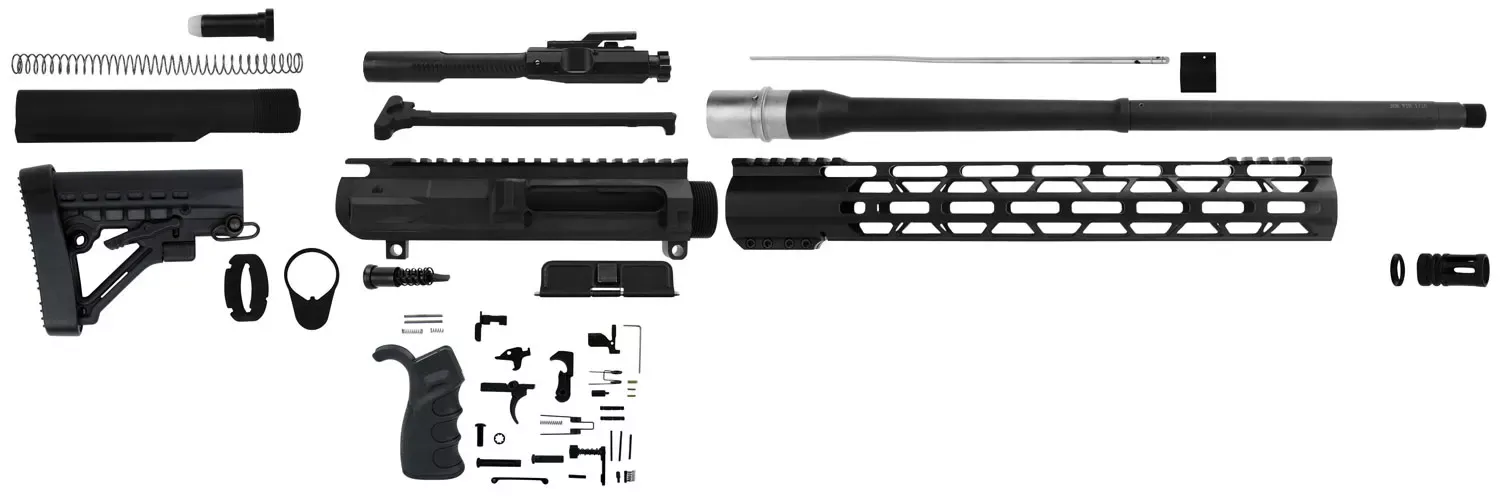TacFire AR Build Kit Rifle 308 Win AR-10 Black Nitride Aluminum