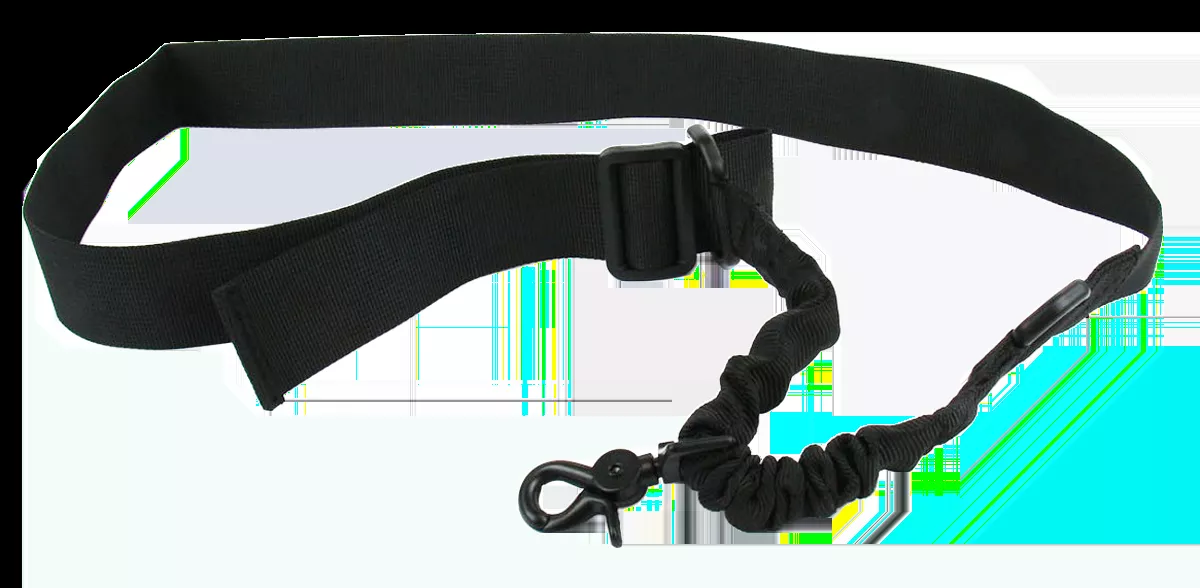 TacFire Single Point Sling 1.25" W x 20"-30" L Adjustable Double Bungee Black Nylon Webbing for Rifle/Shotgun