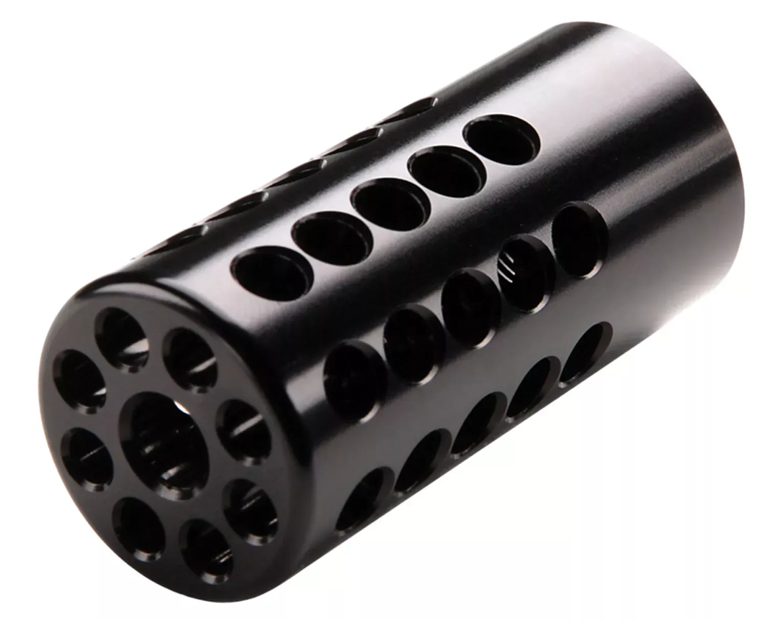 Tactical Solutions X-Ring Compensator Black Gloss Aluminum with 1/2″-28 tpi Threads, .920″ Diameter & 360 Degree Ports for 22 LR Ruger 10/22