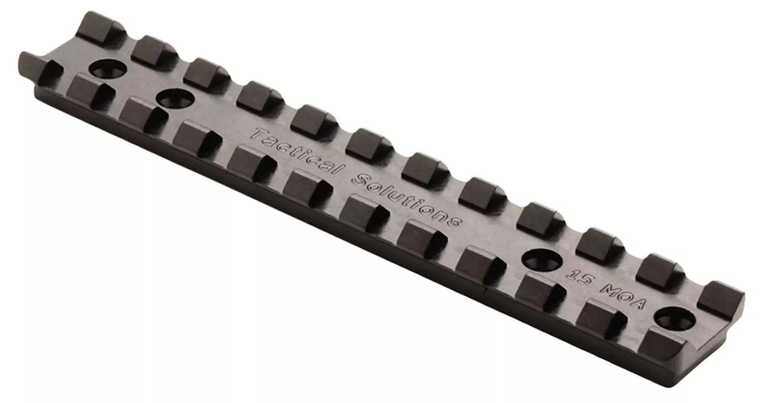 Tactical SolutionsX-Ring Scope Base 1-Piece Base with 15MOA For 10/22 Picatinny Style Black Finish