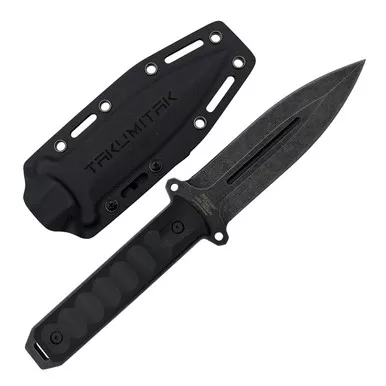 TAKUMITAK Hitter D2 Spear Point Blade G10 Handle Fixed Knife with Kydex Sheath (TKF214S)