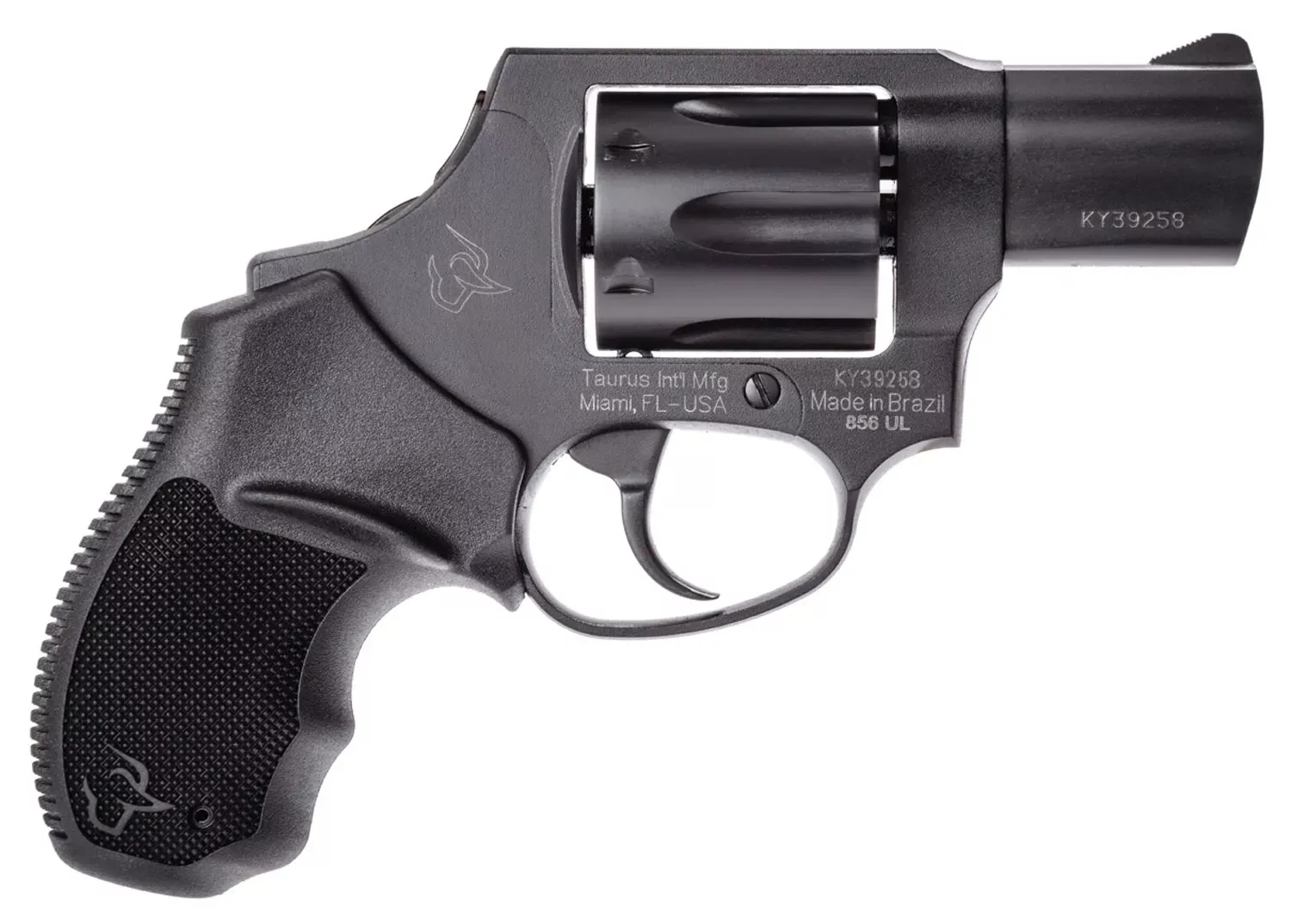 Taurus 856 UL Concealed Hammer Revolver, 38Spec, 2" Barrel, 6-Round, Black, 2856021ULCH