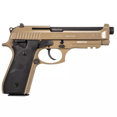 Taurus PT92 9mm Hogue Rubber Grips FDE Finish 5″