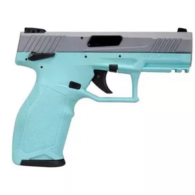 Taurus TX22 22LR 16rd 4.1" Polymer Grip Satin Nickel / Cyan