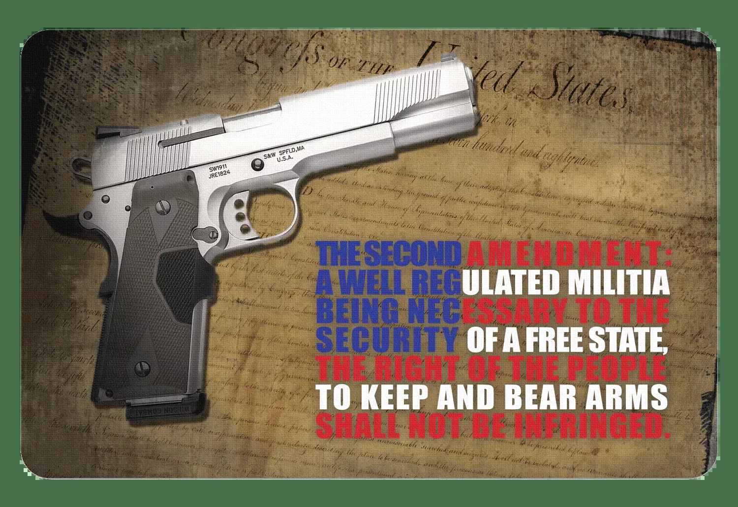 Tekmat Armorers Bench Mat – 11″x17″ 2nd Ammendment
