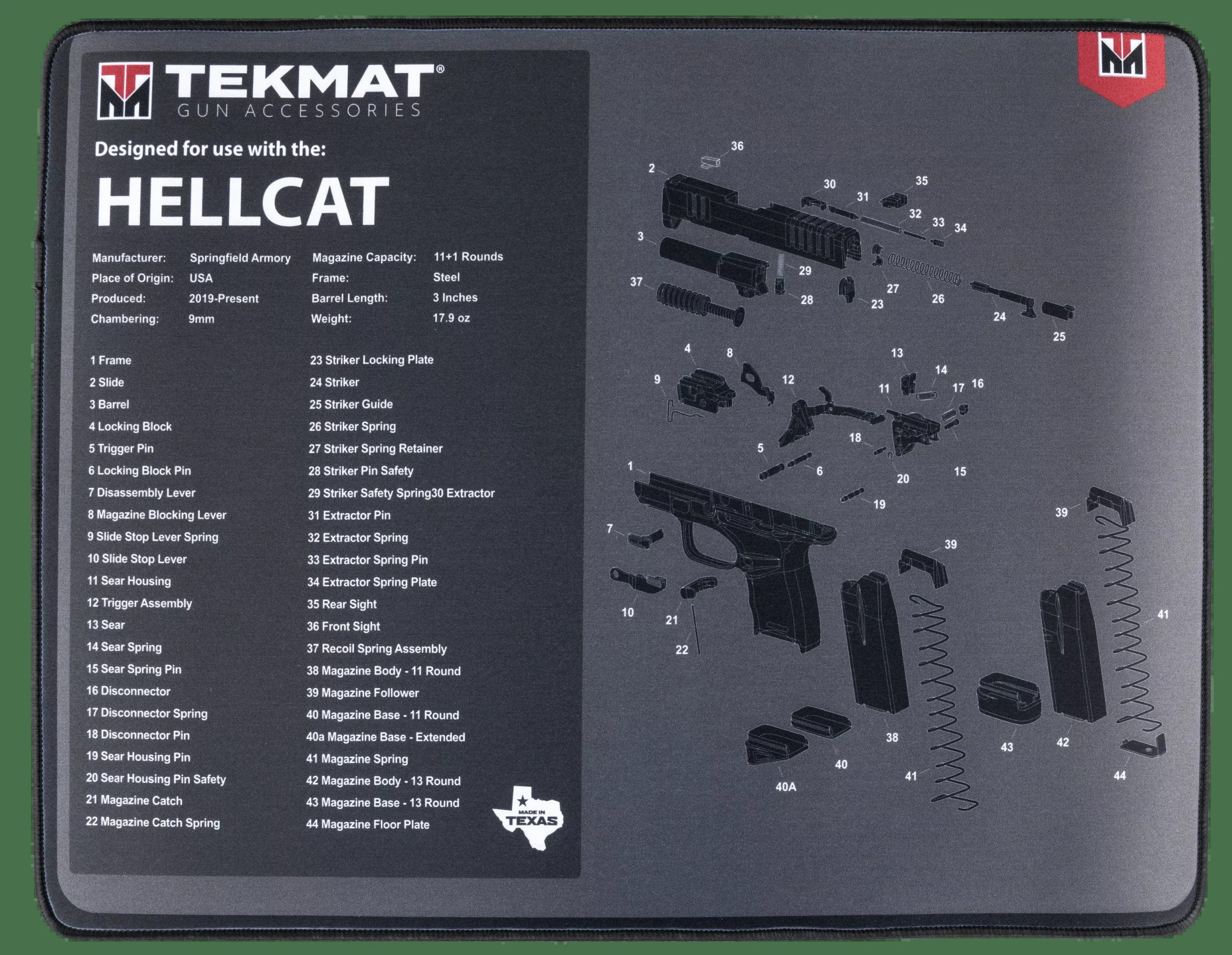 Tekmat Ultra Pstl Mat Hellcat