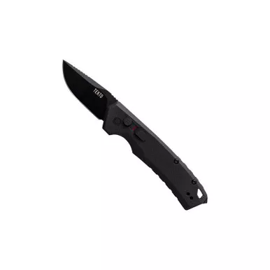 Tekto Knives A3 Delta Mini Automatic Folding Knife 1.90" D2 Drop Point Plain Edge Blade, G10 Handle