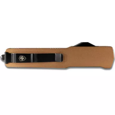 TEMPLAR KNIVES, SLIM ALUMINUM ANODIZED BRONZE DROP BLACK D2