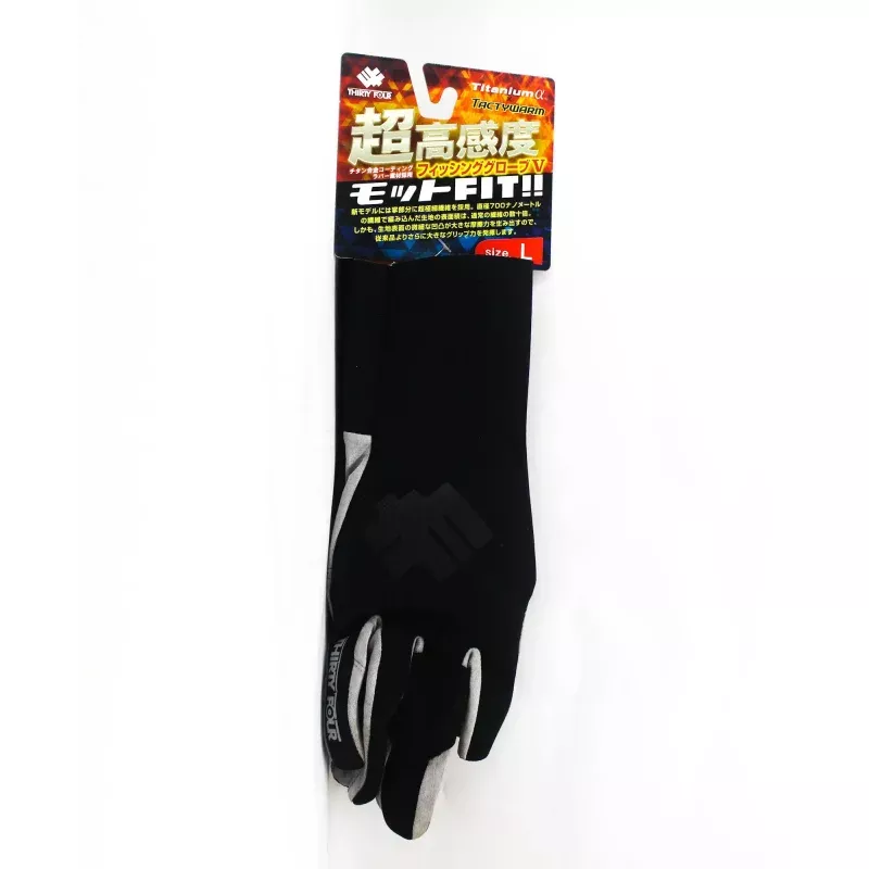 Thirty Four Gloves Ultra High Sensitivity V Size L Black Grey (1570)