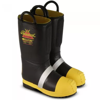 Thorogood Mens Hellfire 14" Insulated Rubber Bunker Black Boots 807-6000