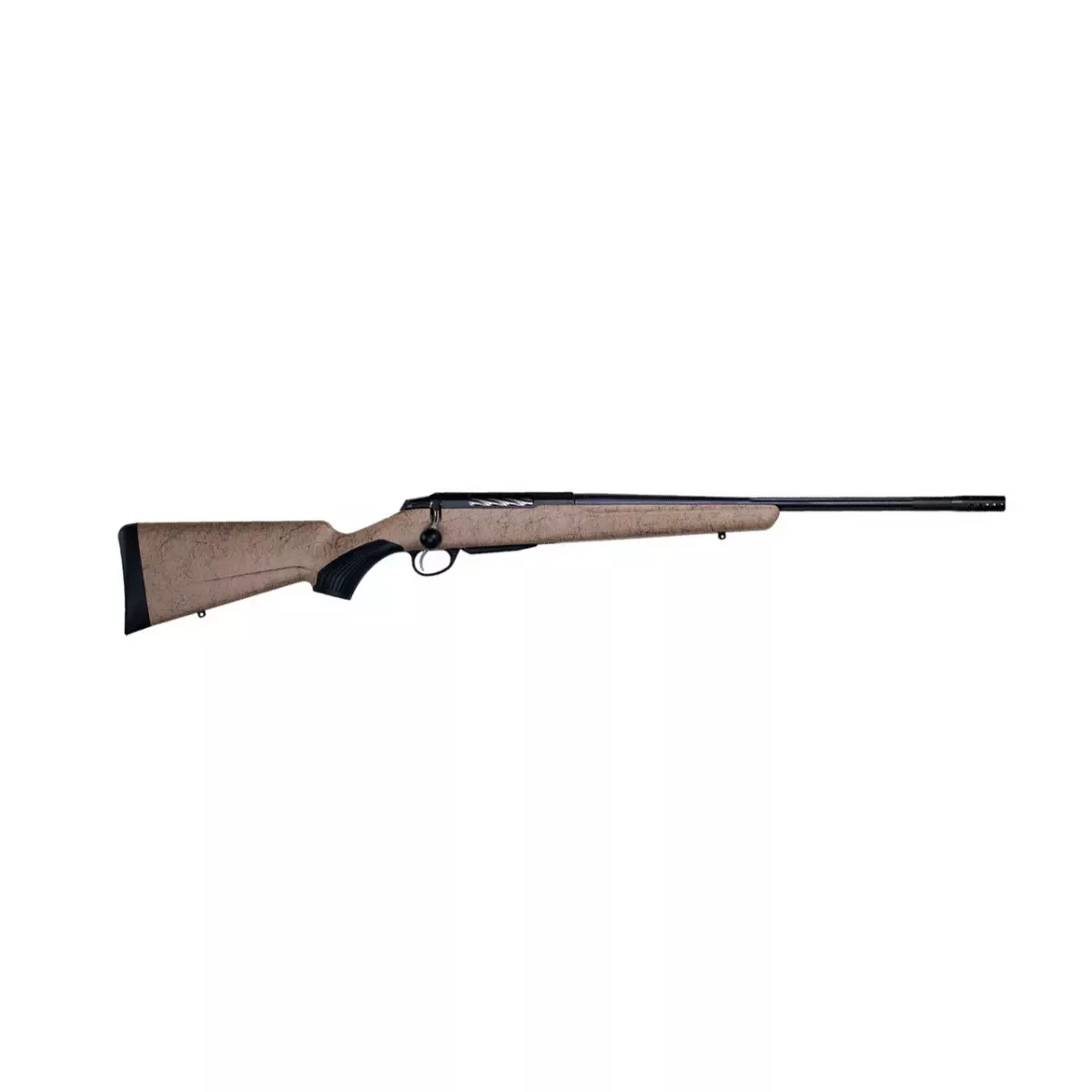 Tikka T3x Lite 6.5 PRC Rifle 24.30″ Black Webbed Tan Roughtech JRTXRT319