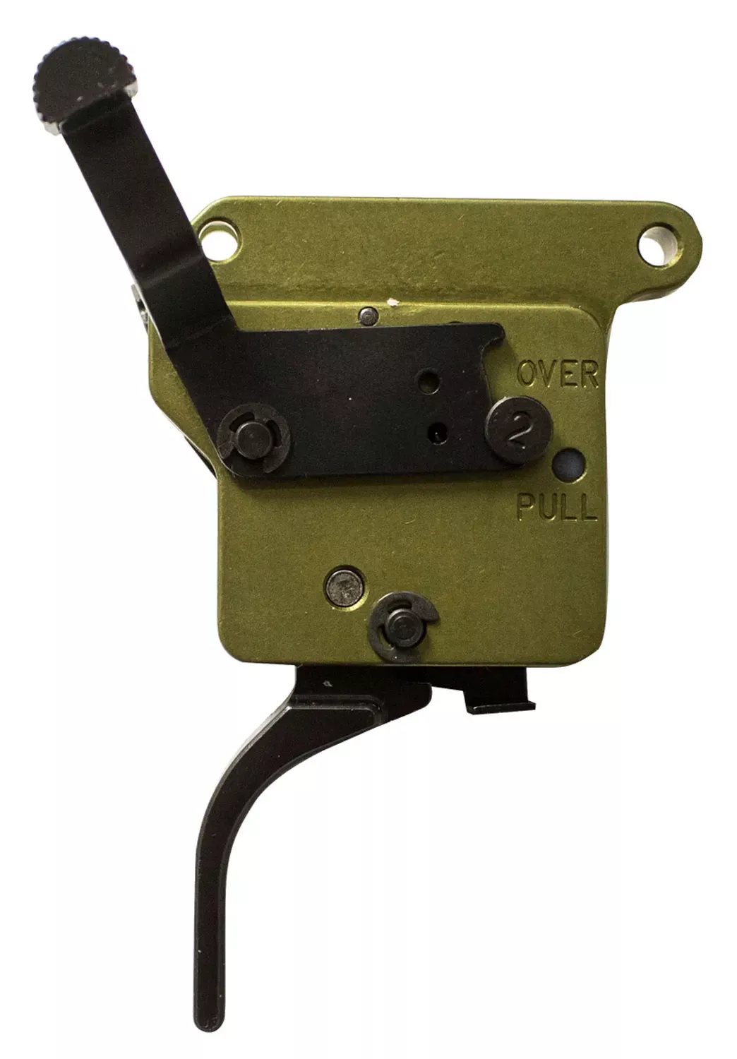 Timney Triggers Elite HunterThin Curved Trigger with 3 lbs Draw Weight & Black/Green Finish for Remington 700 Right
