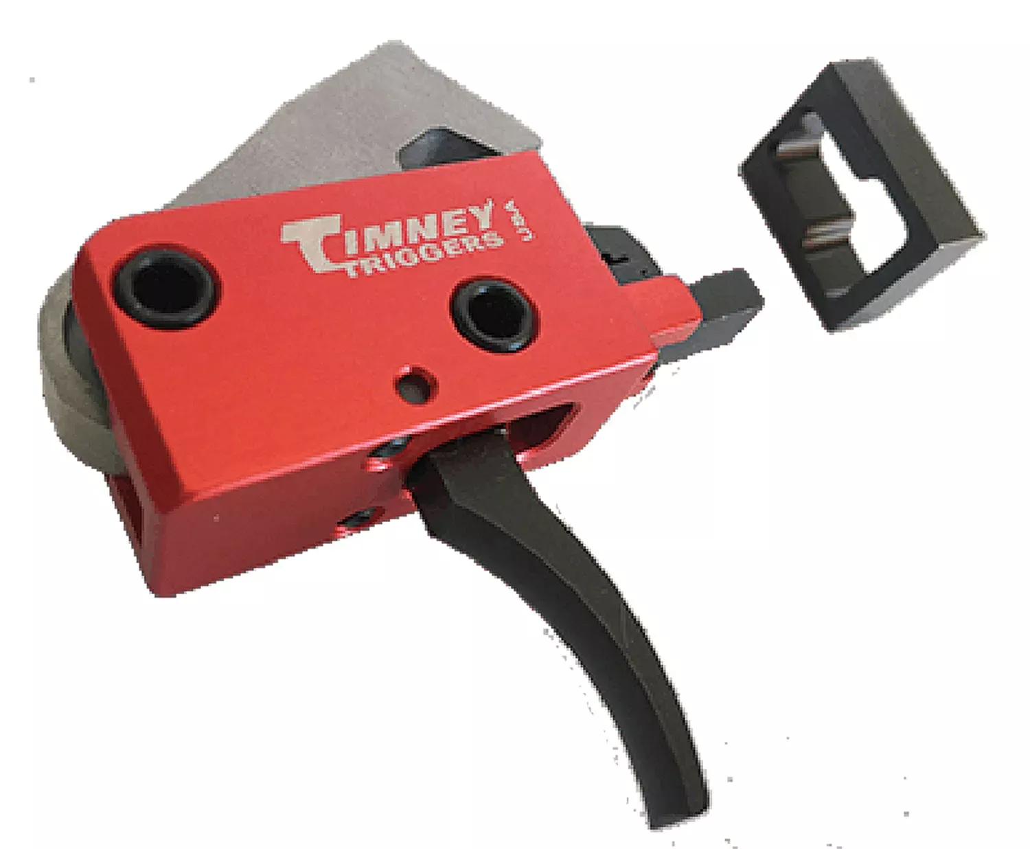Timney Triggers PCC TriggerTwo-Stage Curved Trigger with 2 lbs Draw Weight & Black/Red Finish for AR-Platform