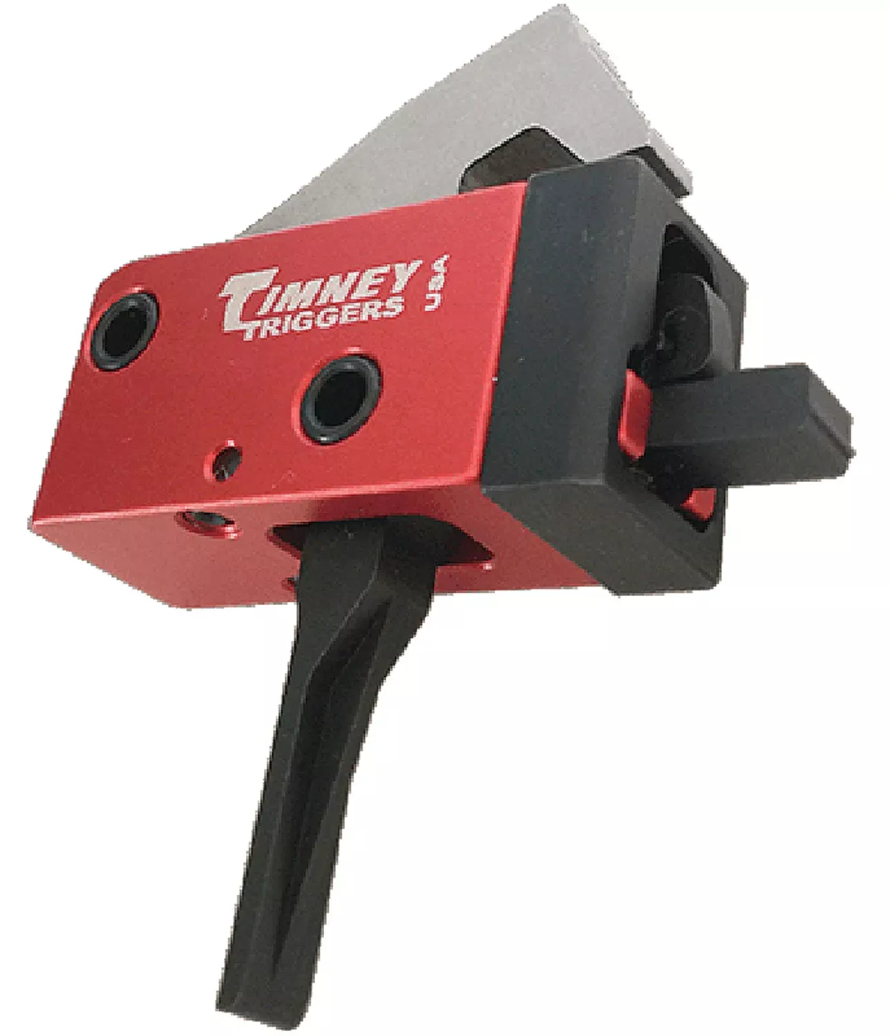 Timney Triggers PCC TriggerTwo-Stage Straight Trigger with 2 lbs Draw Weight & Black/Red Finish for AR-Platform
