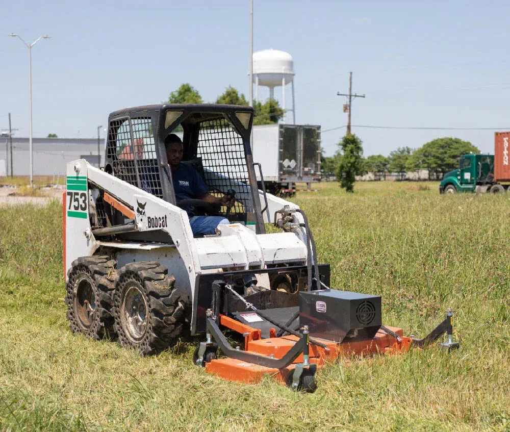 Titan Attachments Finish Mower | Cutting Width 60″ & 72″ inches | Hydraulic Flow 15-22 GPM | For Skid Steers