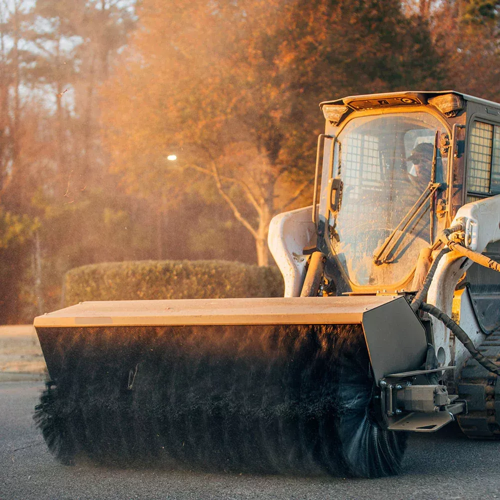 Titan Attachments Hydraulic Angle Broom | Sweeping Width 72" inches | Hydraulic Flow 24 GPM | For Skid Steers