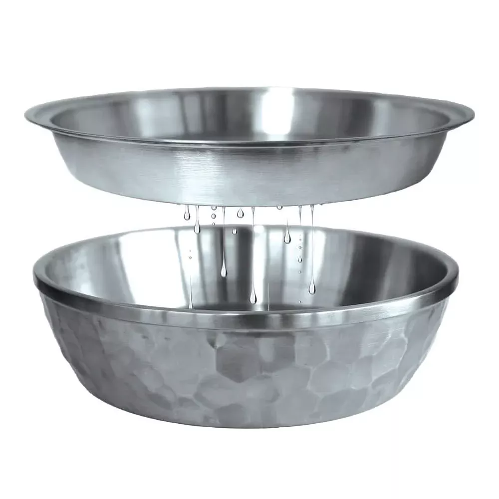 Toadfish 12-Inch Stainless Steel Seafood Bowl with Dual-Layer Design – 8073