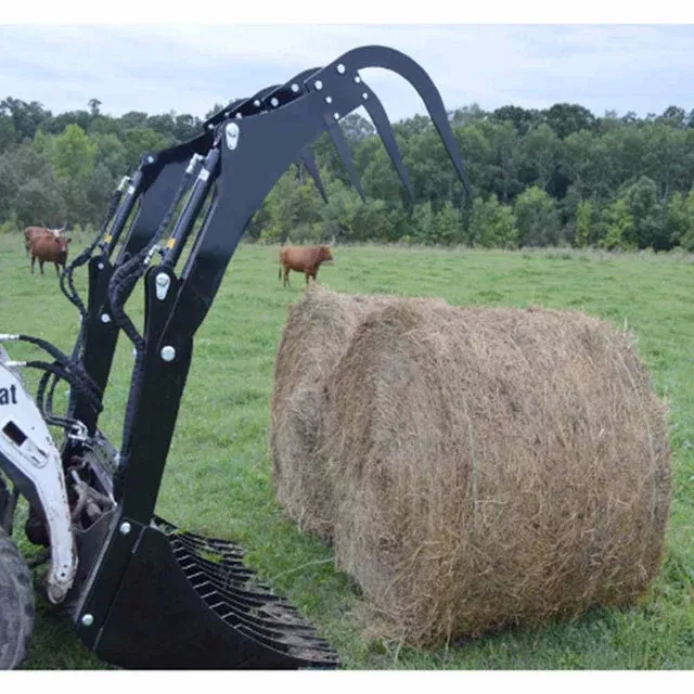 Top Dog Attachments Bale Grapple | Width 72″, 79″ & 82″ | 15-25 GPM | For Skid Steers