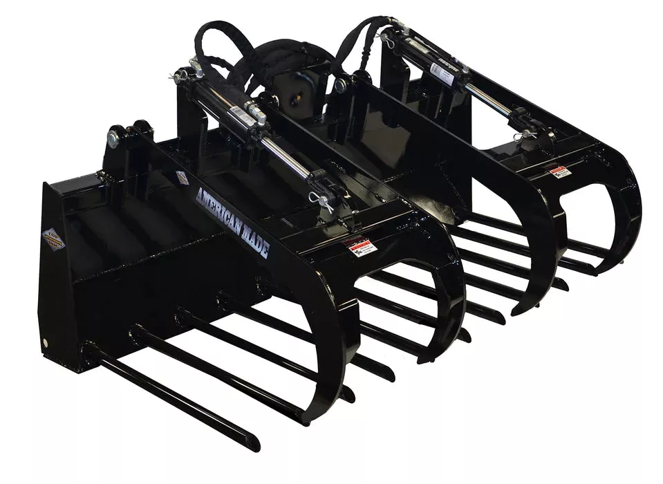 Top Dog Attachments Manure Fork Grapple | Width 66″ to 78″ | 12-18 GPM | For Skid Steers