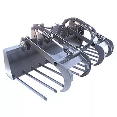 Top Dog Attachments Manure Grapple | Width 66″, 72″ & 78″ | 15-25 GPM | For Skid Steers