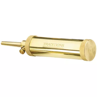 Traditions A1201 Deluxe Tubular Flask Brass with Valve, Brass