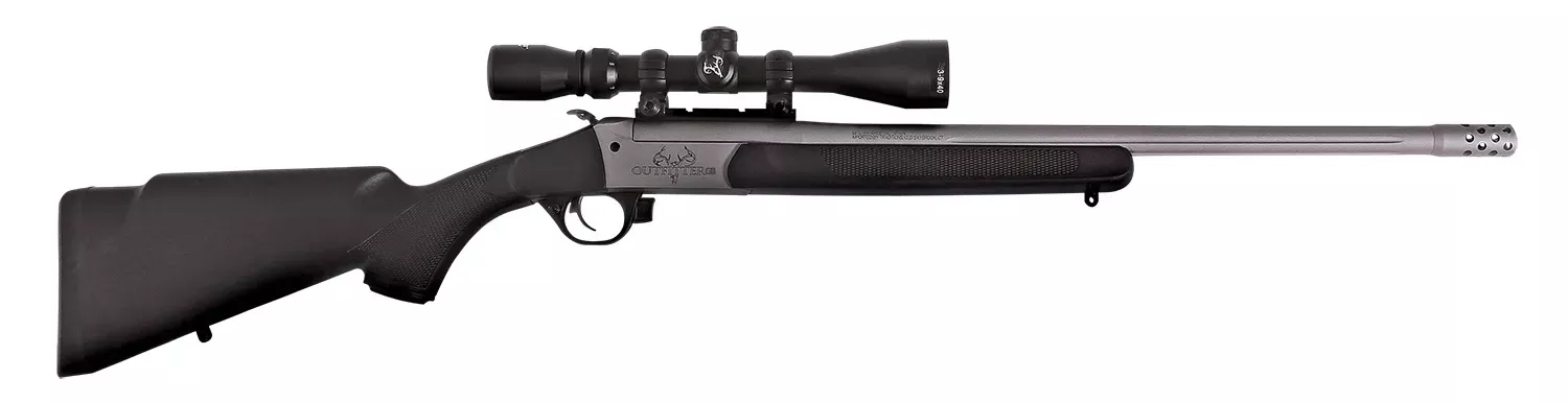 Traditions Outfitter G3 Takedown 450 Bushmaster 1rd 22", Stainless Cerakote Barrel/Rec, Black Synthetic Stock, Muzzle Brake