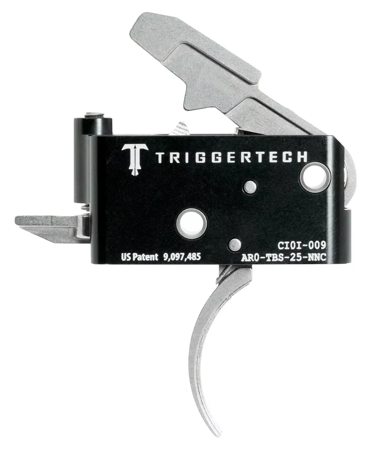 TriggerTech Adaptable PrimaryTwo-Stage Traditional Curved Trigger with 2.50-5 lbs Draw Weight for AR-15 Right