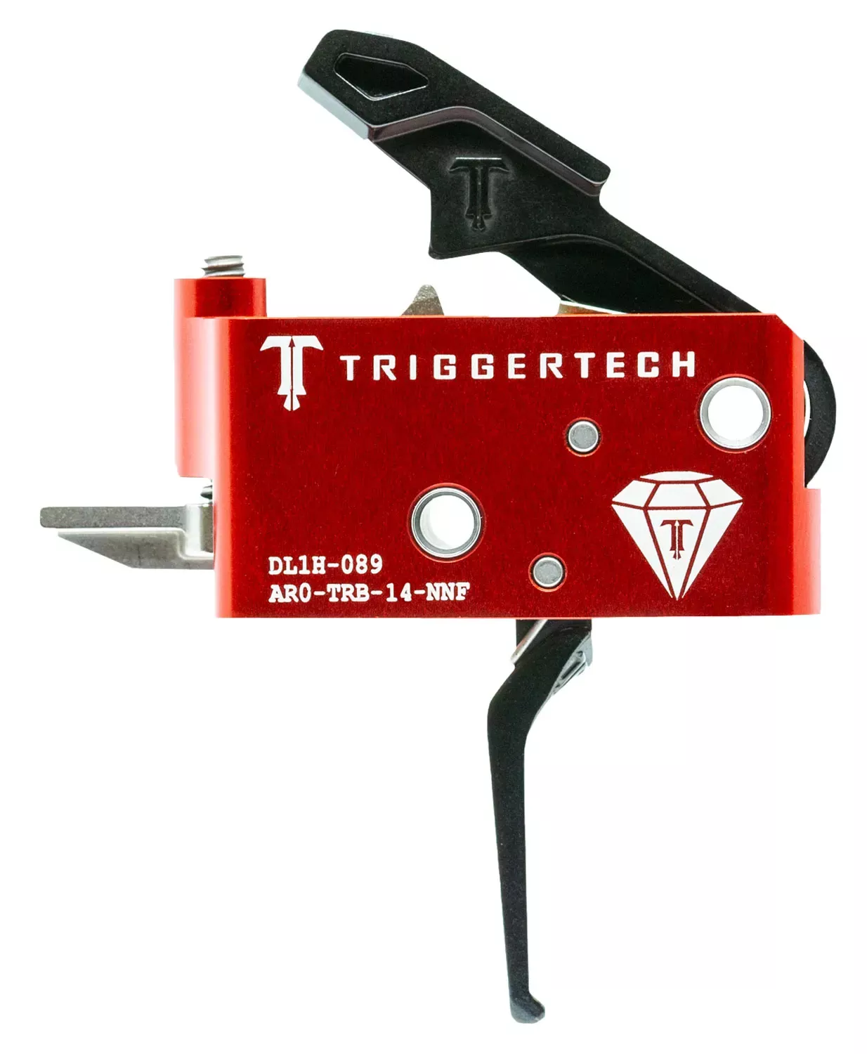 TriggerTech DiamondTwo-Stage Flat Trigger with 1.50-4 lbs Draw Weight for AR-15 Right