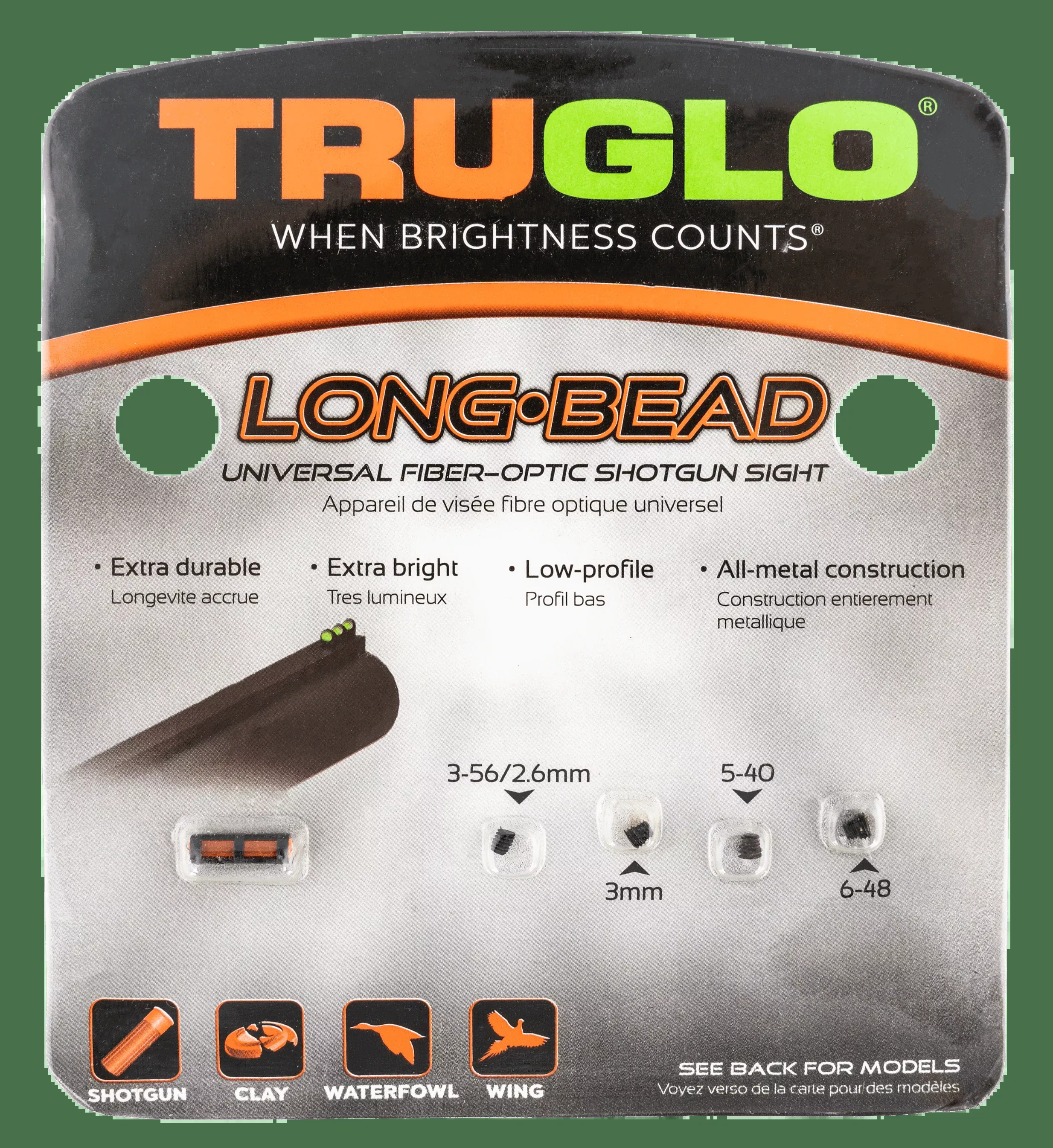 Truglo Long Beard Front Shotgun Sight Universal Red
