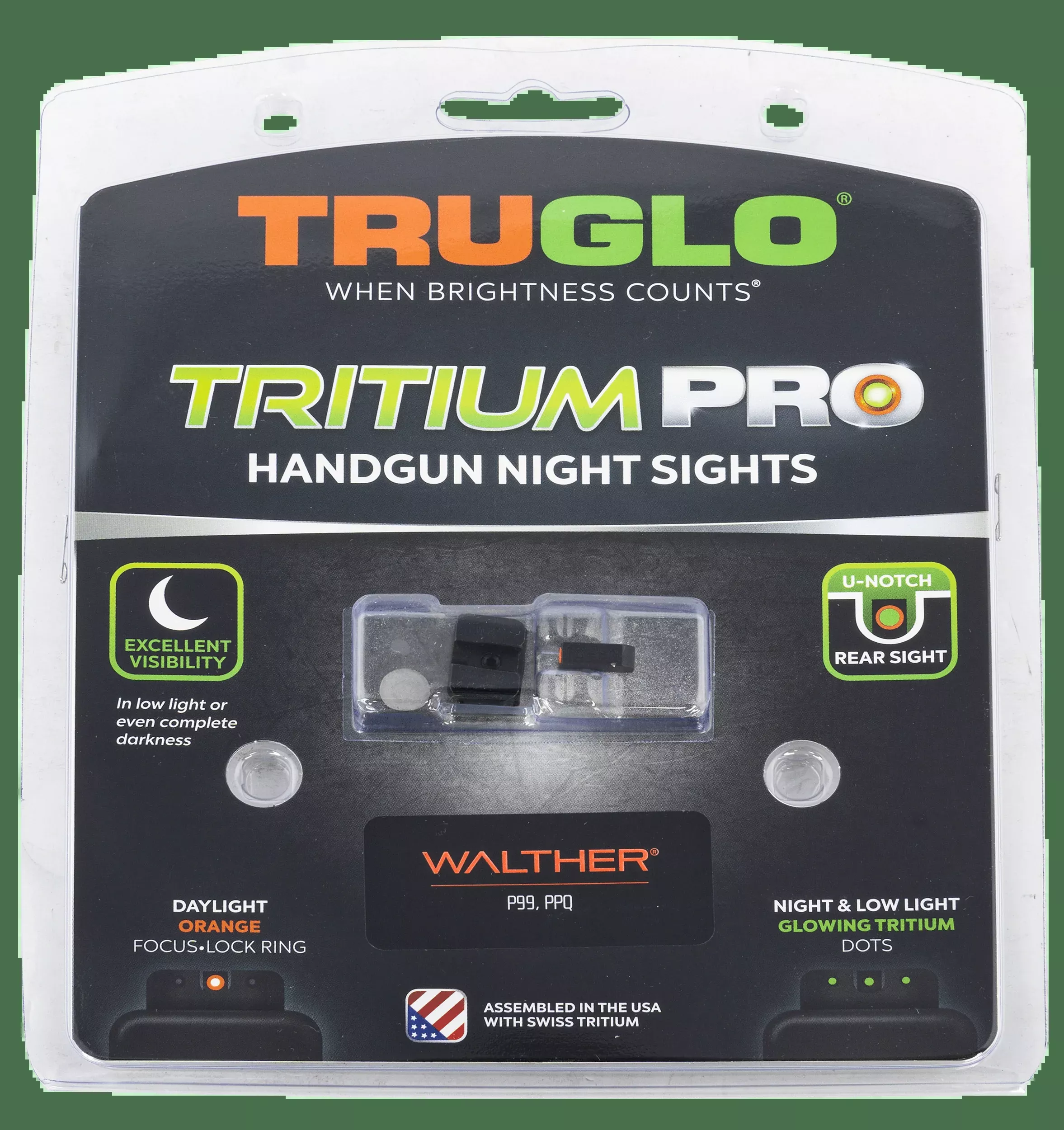 Truglo Tritium Pro Handgun Sights Walther Ppq Set
