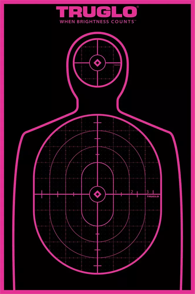 Truglo Tru-SeeSelf-Adhesive Paper Silhouette Black/Pink 6 Per Pkg
