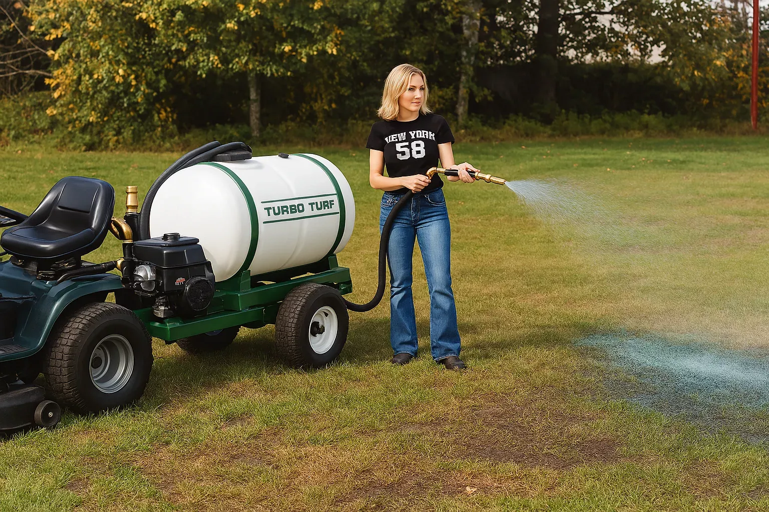 Turbo Turf Hydroseeder | Model HS-50-P | Width 31″ | Capacity 50 Gallons | Engine Horsepower 6.5 HP | Trailer | For ATVs & Tractors