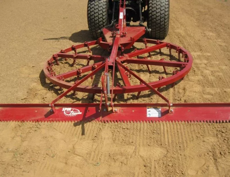 TurfTime All-Purpose Spin Groomers | Rake Size 5′, 6′ & 7′ | Adjustable Depth 1″-4″ | For Tractors