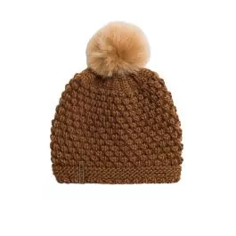 Turtle Fur Snowfall Pom Hat