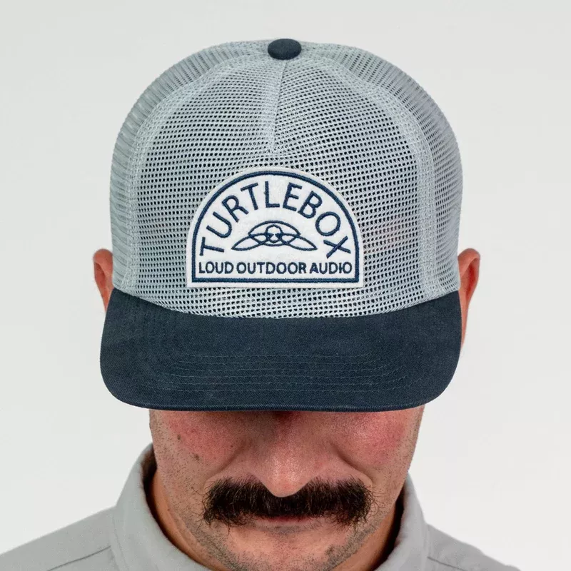 Turtlebox All-Mesh Blue Cap – Snap-Back, Breathable Mesh