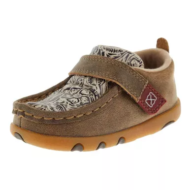 TWISTED X Infants Driving Moc Bomber/Nude Print Shoe (ICA0030)