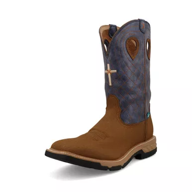 TWISTED X Men's 12in Western Clay/Peacock Work Boots (MXBW008)